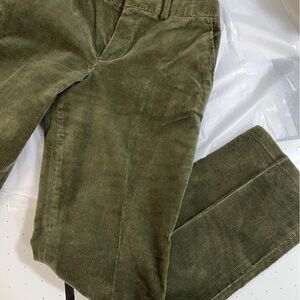 LAUREN Ralph Lauren women’s 4 Green Corduroy Cotton straight leg Pants